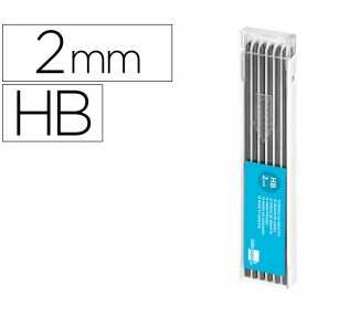Minas liderpapel grafito 2 mm estuche de 12 minas