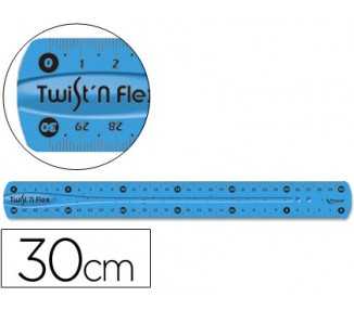 Regla maped plastico flexible de 30 cm colores surtidos