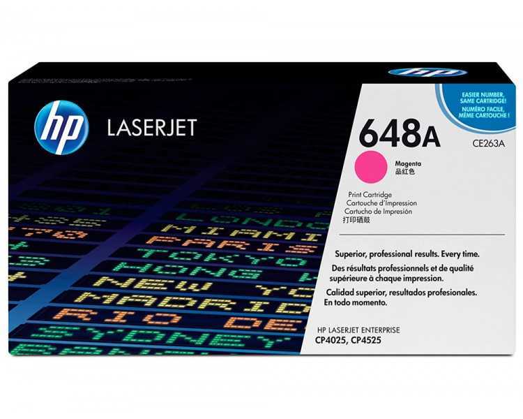 Toner hp color laserjet cp4025/cp4525 -ce263a- magenta 11.000 pags