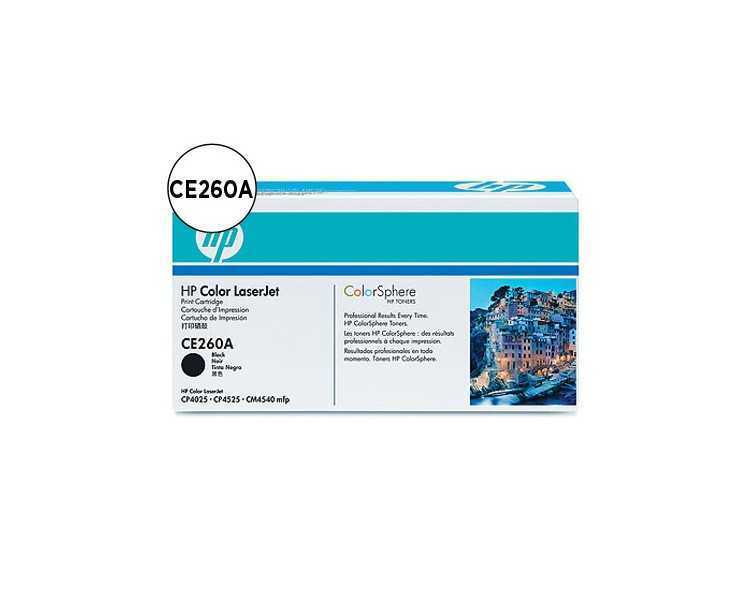 Toner hp color laserjet cp4025/cp4525 -ce260a- negro 8.500 pags