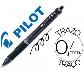 Boligrafo pilot acroball negro tinta aceite punta de bola de 1,0mm retractil