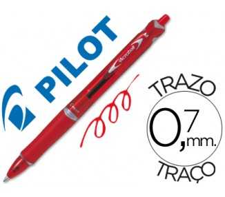 Boligrafo pilot acroball rojo tinta aceite punta de bola de 1,0mm retractil
