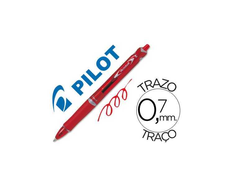 Boligrafo pilot acroball rojo tinta aceite punta de bola de 1,0mm retractil
