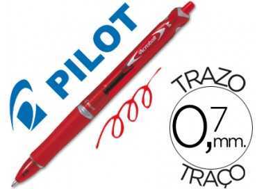Boligrafo pilot acroball rojo tinta aceite punta de bola de 1,0mm retractil
