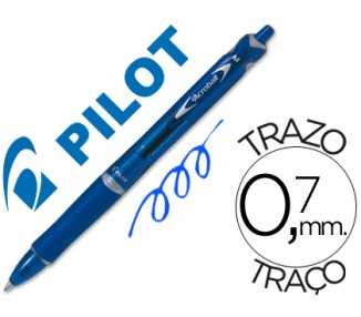 Boligrafo pilot acroball azul tinta aceite punta de bola de 1,0mm retractil