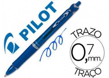 Boligrafo pilot acroball azul tinta aceite punta de bola de 1,0mm retractil