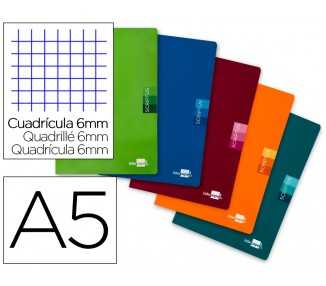 Libreta escolar liderpapel scriptus 48h din a5 cuadro 6 mm papel 90 gr sin margen