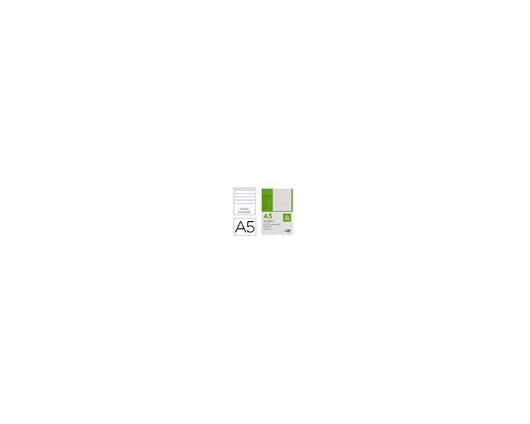 Bloc notas liderpapel horizontal a5 80 hojas 60g/m2 perforado