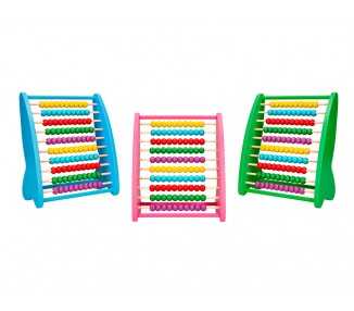 Abaco madera liderpapel 100 bolas colores 273x112x230mm