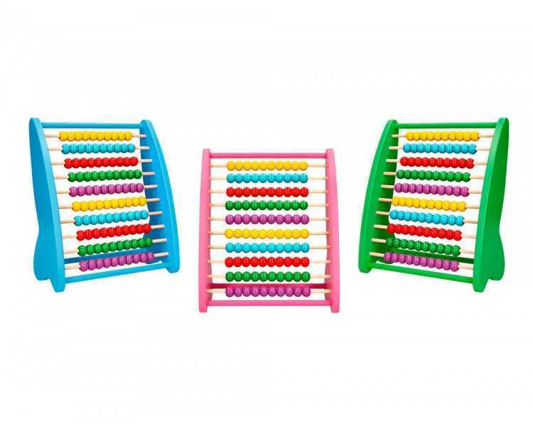 Abaco madera liderpapel 100 bolas colores 273x112x230mm