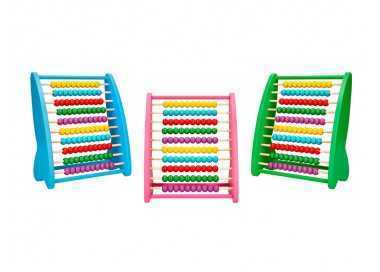 Abaco madera liderpapel 100 bolas colores 273x112x230mm
