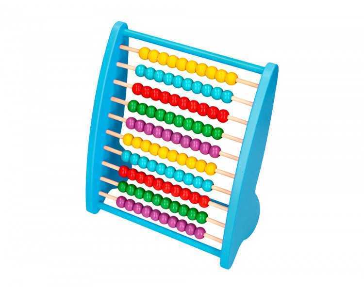Abaco madera liderpapel 100 bolas colores 273x112x230mm