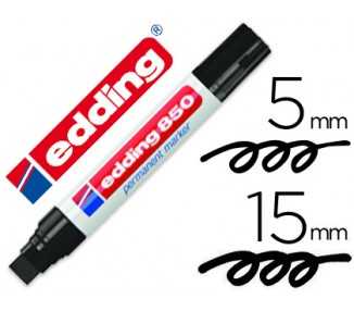 Rotulador edding marcador permanente 850 negro punta biselada 5-15 mm recargable