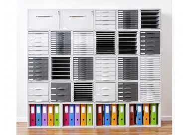 Fichero cajones de sobremesa 8206c 356x316x362 mm 6 cajones color gris Fichero cajones de sobremesa 8206c 356x316x362 mm 6 cajones color gris