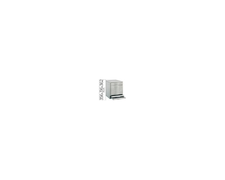 Fichero cajones de sobremesa 8211c 356x316x362 mm 11 cajones color gris
