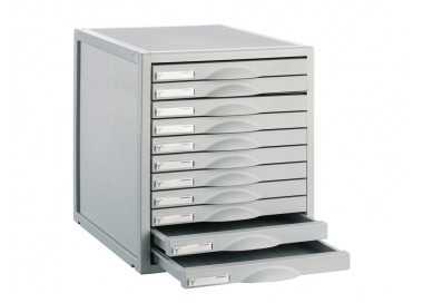 Fichero cajones de sobremesa 8211c 356x316x362 mm 11 cajones color gris