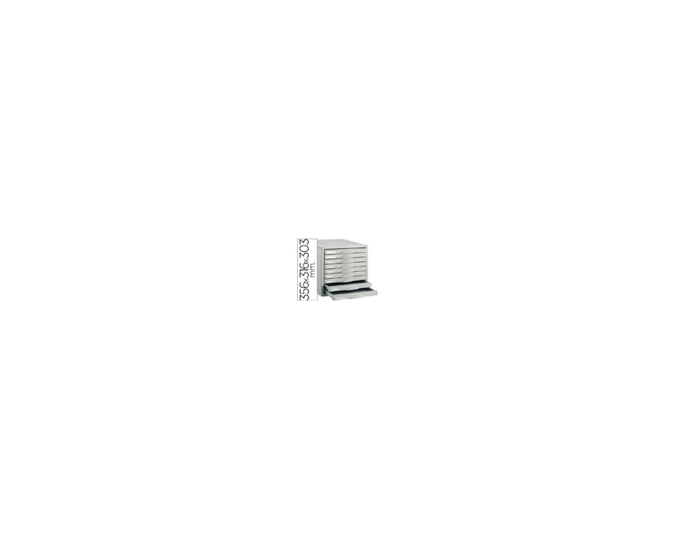 Fichero cajones de sobremesa 8409c 356x316x303 mm 9 cajones color gris