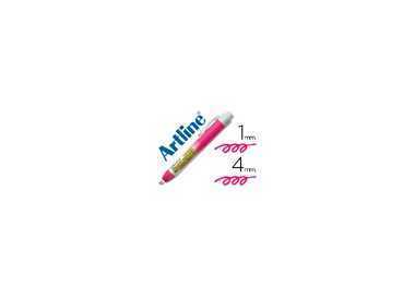 Rotulador artline clix fluorescente ek-63 rosa punta biselada 4 mm