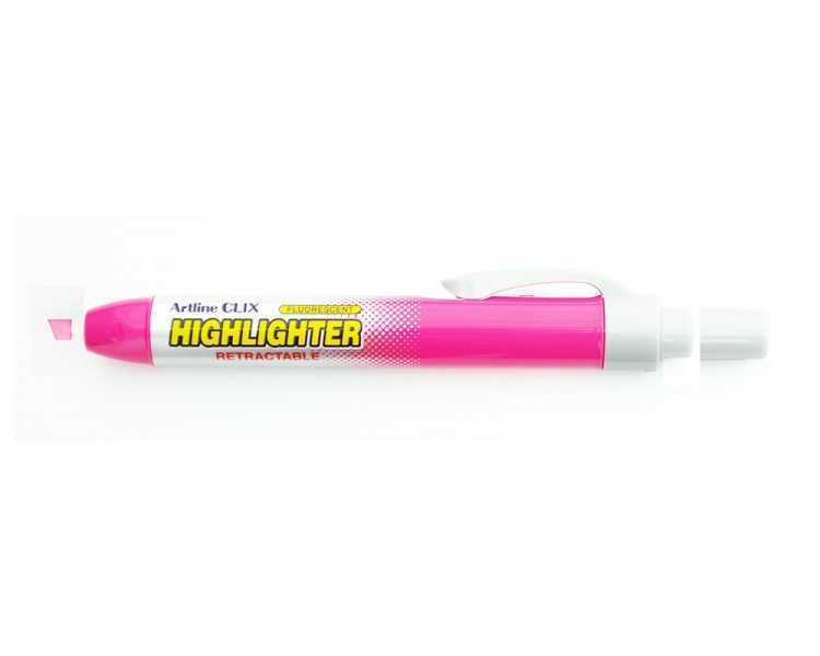 Rotulador artline clix fluorescente ek-63 rosa punta biselada 4 mm
