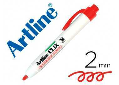 Rotulador artline clix pizarra ek-573a rojo punta retactil redonda 2 mm