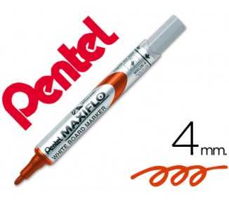 Rotulador maxiflo pentel para pizarra blanca color rojo