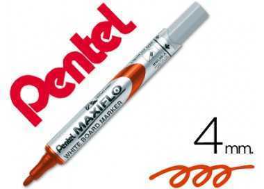 Rotulador maxiflo pentel para pizarra blanca color rojo