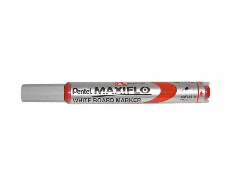 Rotulador maxiflo pentel para pizarra blanca color rojo