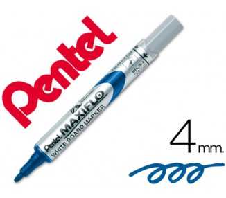 Rotulador maxiflo pentel para pizarra blanca color azul