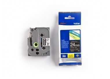 Cinta brother tze-355 negro-blanco 24mm longitud 8mt