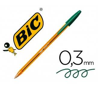 Boligrafo bic cristal punta fina verde