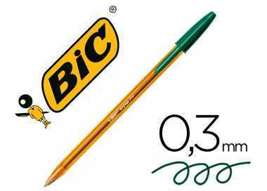 Boligrafo bic cristal punta fina verde