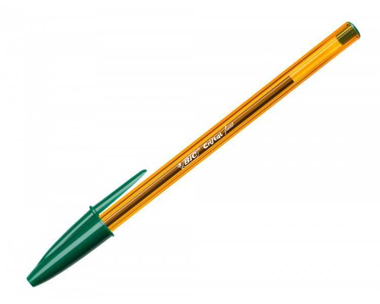 Boligrafo bic cristal punta fina verde
