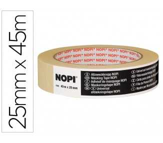 Cinta adhesiva tesa para pintar nopi 45 mt x 25 mm