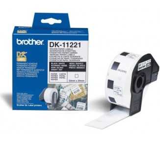 Etiqueta brother dk11221 23x23 mm 1000 etq para impresoras ql