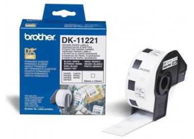 Etiqueta brother dk11221 23x23 mm 1000 etq para impresoras ql