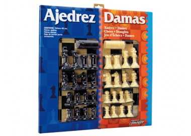 Ajedrez con damas tablero grande 41x40x4,6 cm