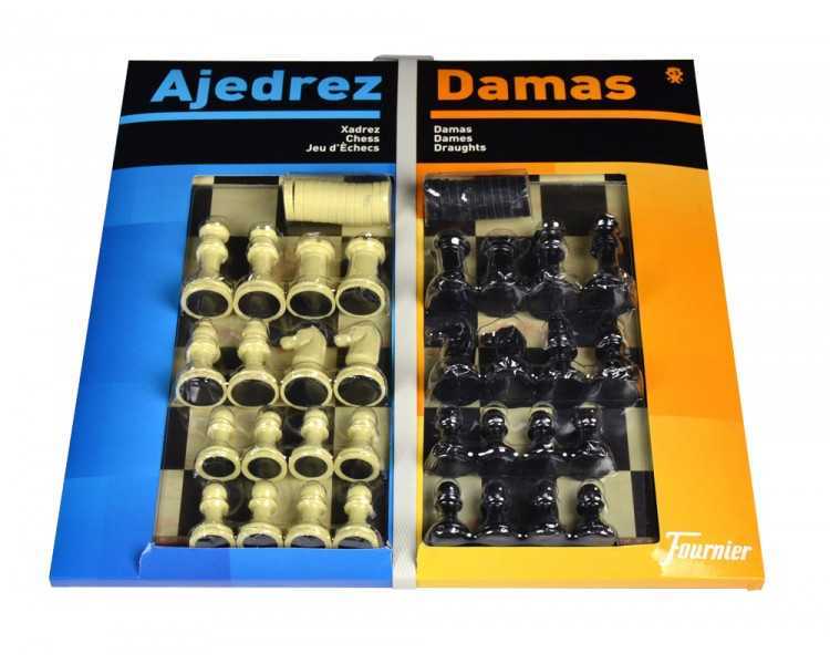 Ajedrez con damas tablero grande 41x40x4,6 cm