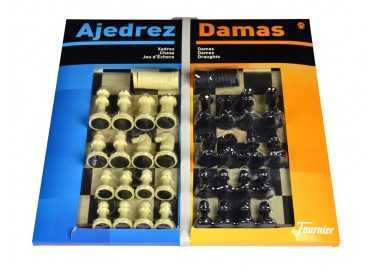 Ajedrez con damas tablero grande 41x40x4,6 cm