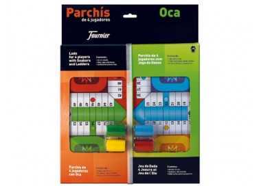 Parchis con oca tablero pequeño 42,5x33x4,45 cm