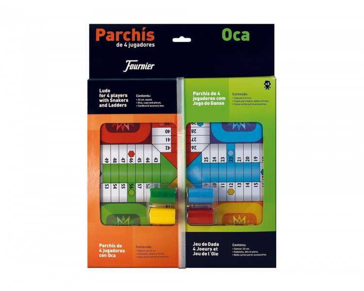 Parchis con oca tablero pequeño 42,5x33x4,45 cm