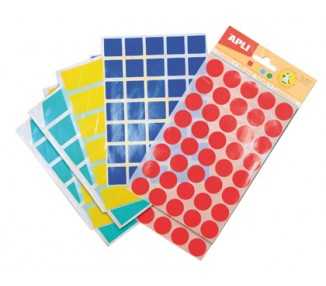 Gomets figuras geometricas 994 bolsa con 12 hojas