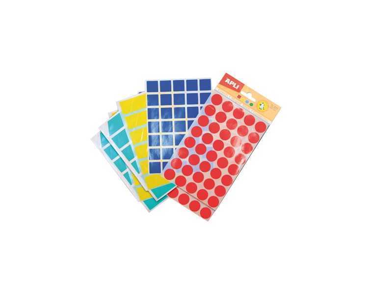 Gomets figuras geometricas 994 bolsa con 12 hojas