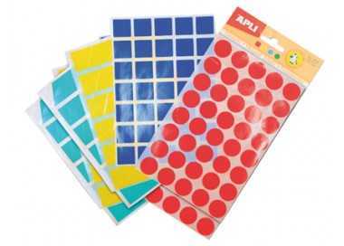Gomets figuras geometricas 994 bolsa con 12 hojas