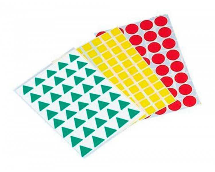 Gomets figuras geometricas 994 bolsa con 12 hojas