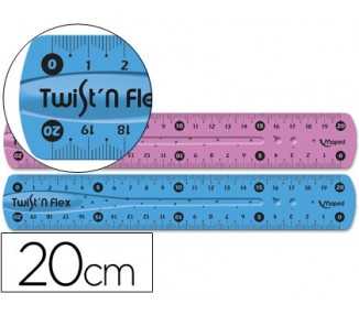 Regla maped plastico flexible 20 cm colores surtidos