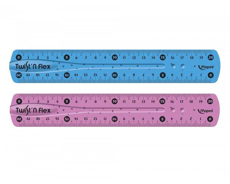 Regla maped plastico flexible 20 cm colores surtidos