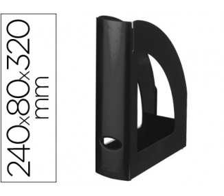 Revistero plastico q-connect negro opaco 100% reciclado