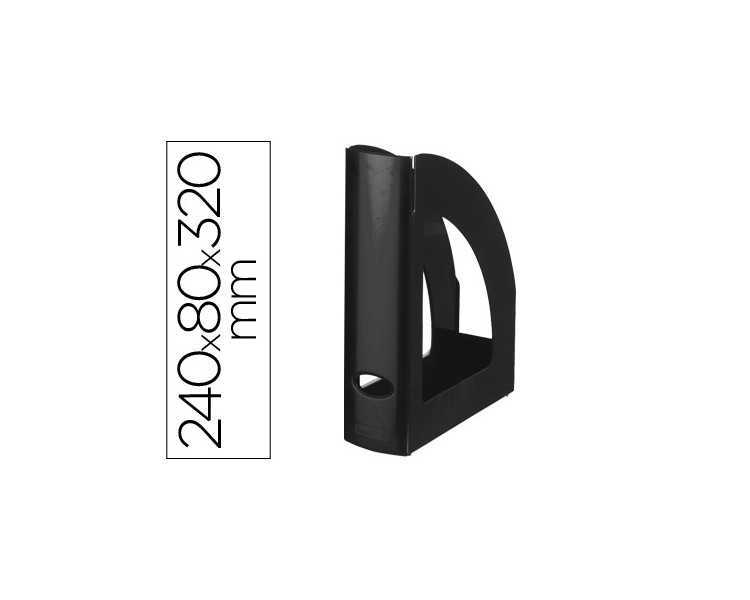 Revistero plastico q-connect negro opaco 100% reciclado