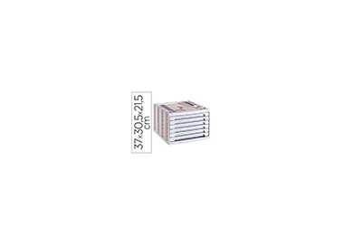 Fichero cajones de sobremesa archivo 2000 305x370x215 mm bandeja organizadora superior 6 cajones gris opaco