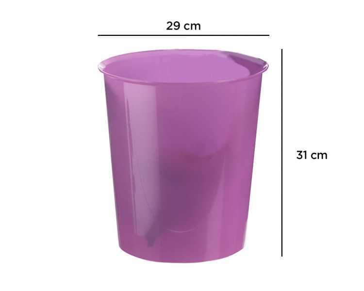 Papelera plastico archivo 2000 violeta translucido 16 litros 290x310 mm